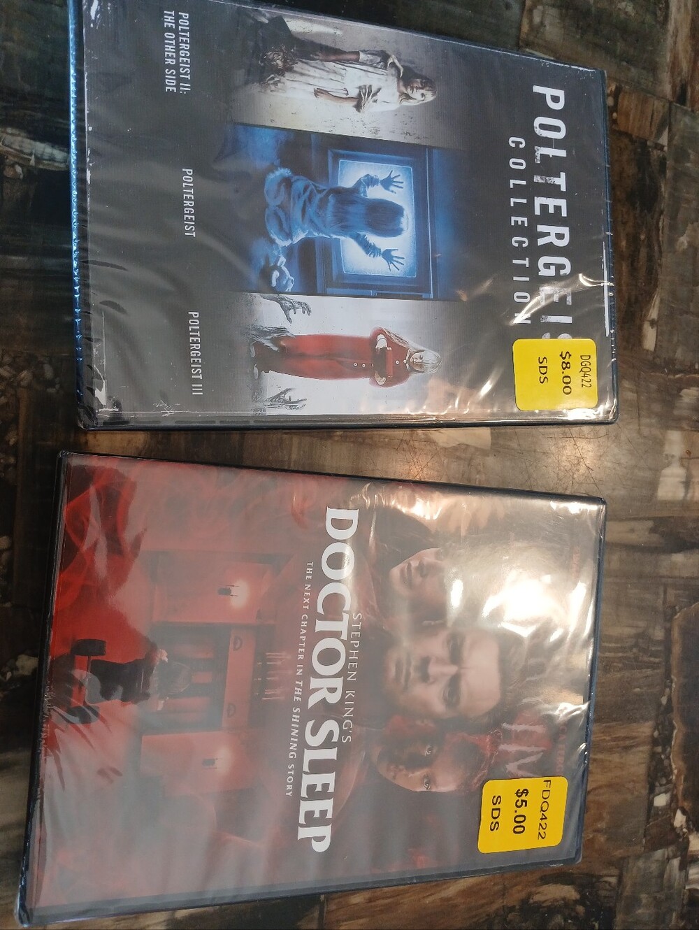 2 DVD movie bundle with Poltergeist Collection (parts 1, 2, and 3) and Stephen K